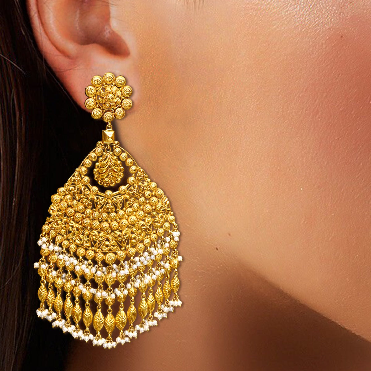 Gold Flourish Earrings