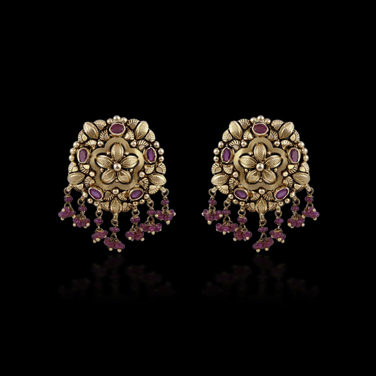 Bellum Flower Gold Earrings