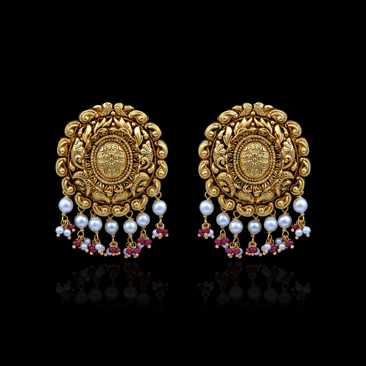 Alisha Floral Gold Earrings