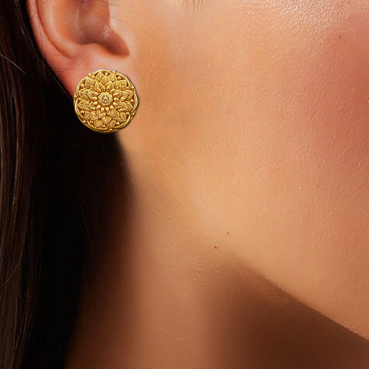Petals Summer Gold Earrings