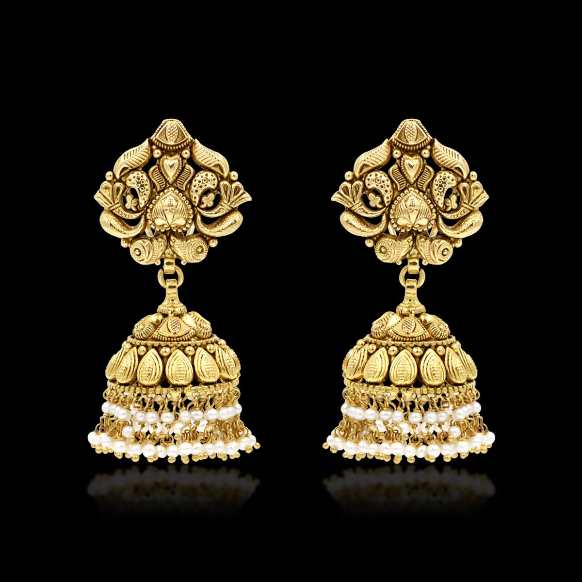 Seaside Motif Gold Jhumka