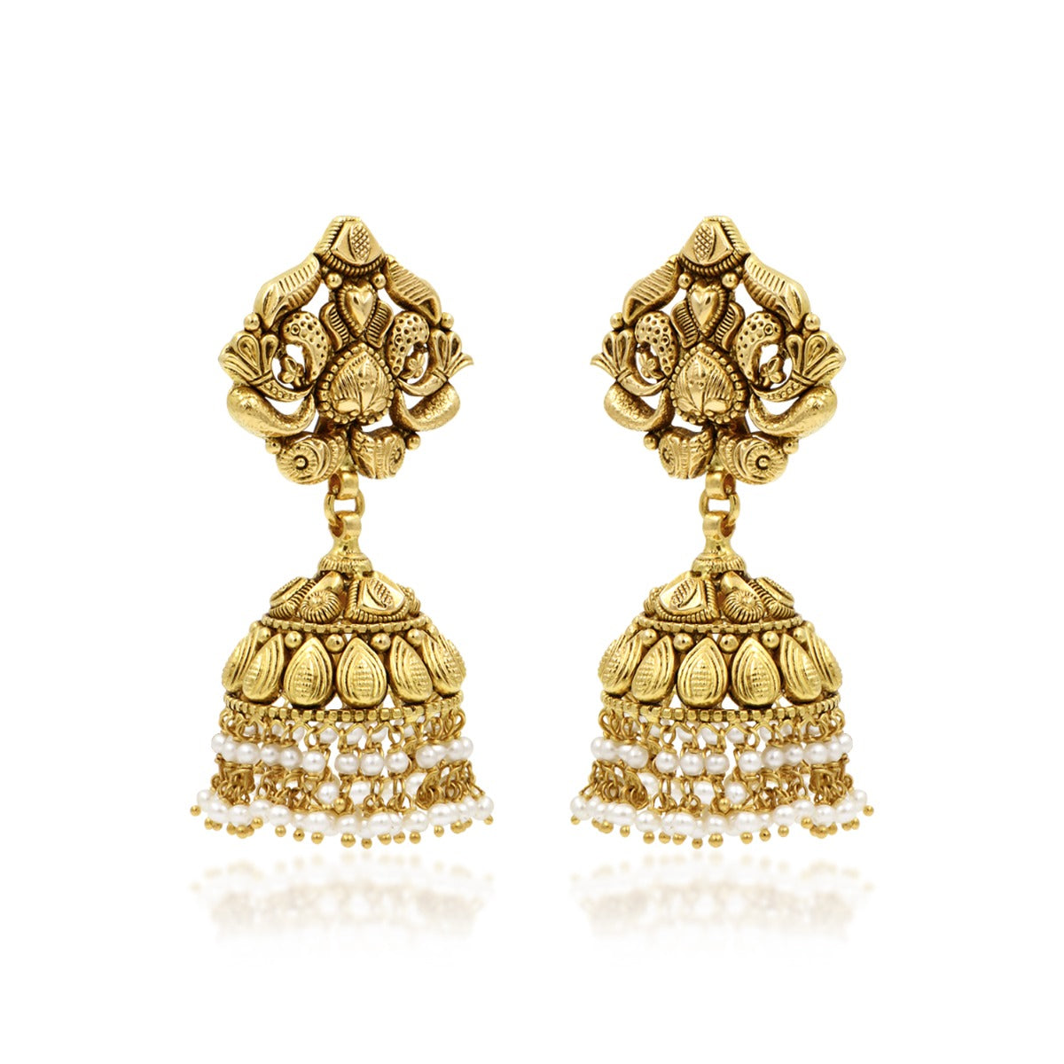 Seaside Motif Gold Jhumka