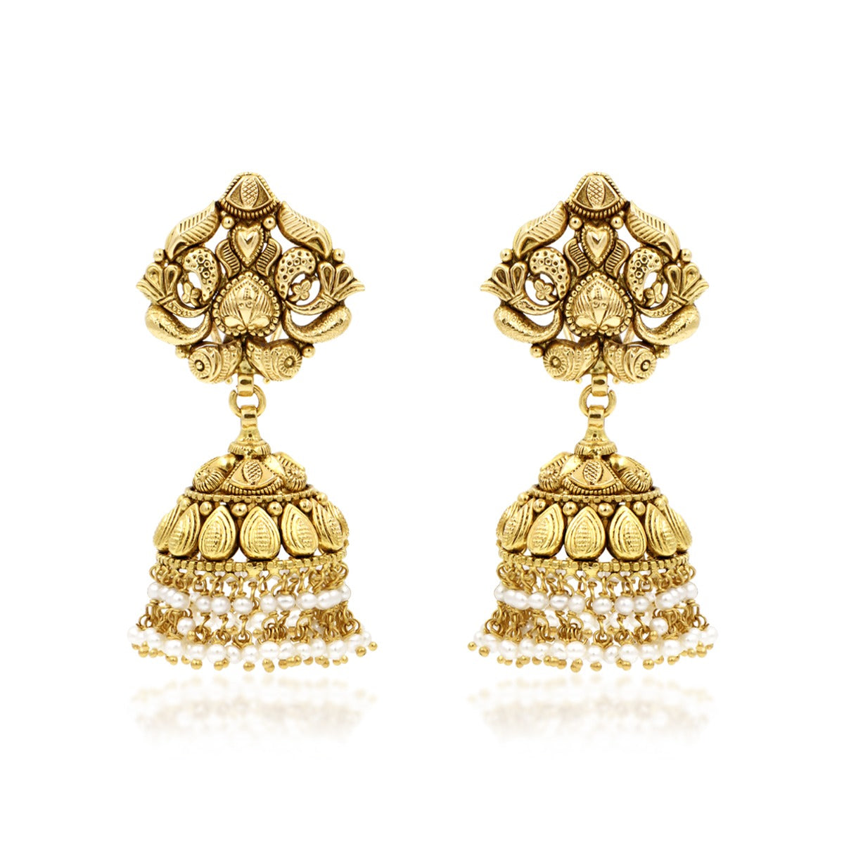 Seaside Motif Gold Jhumka
