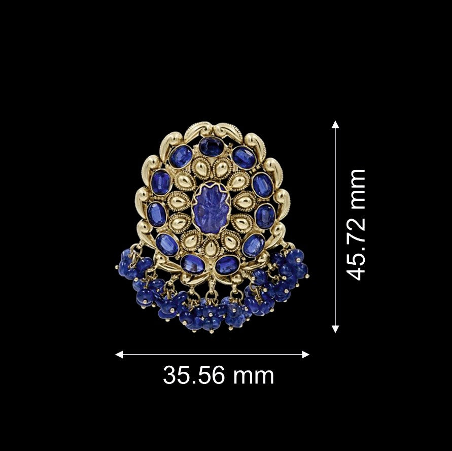 Blue Universe Gold Earrings