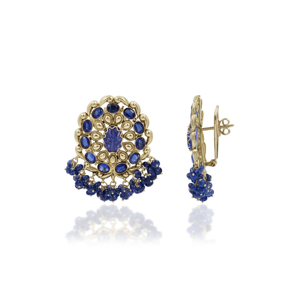 Blue Universe Gold Earrings