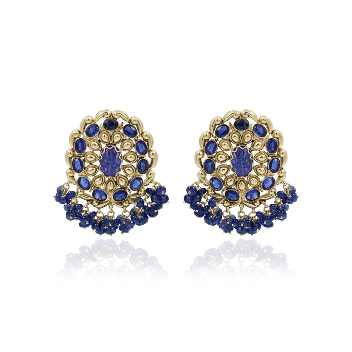 Blue Universe Gold Earrings