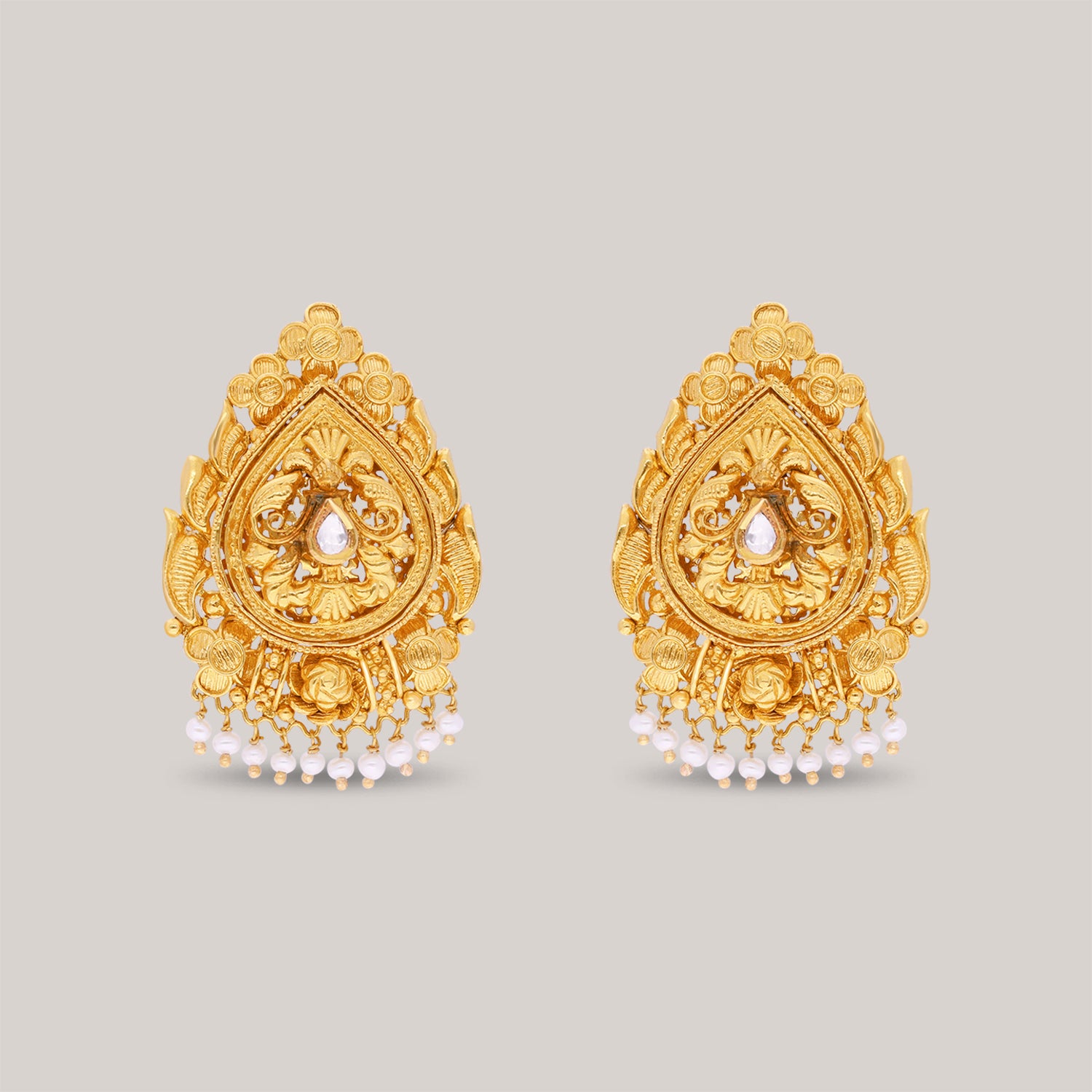 Peony Gold Earrings