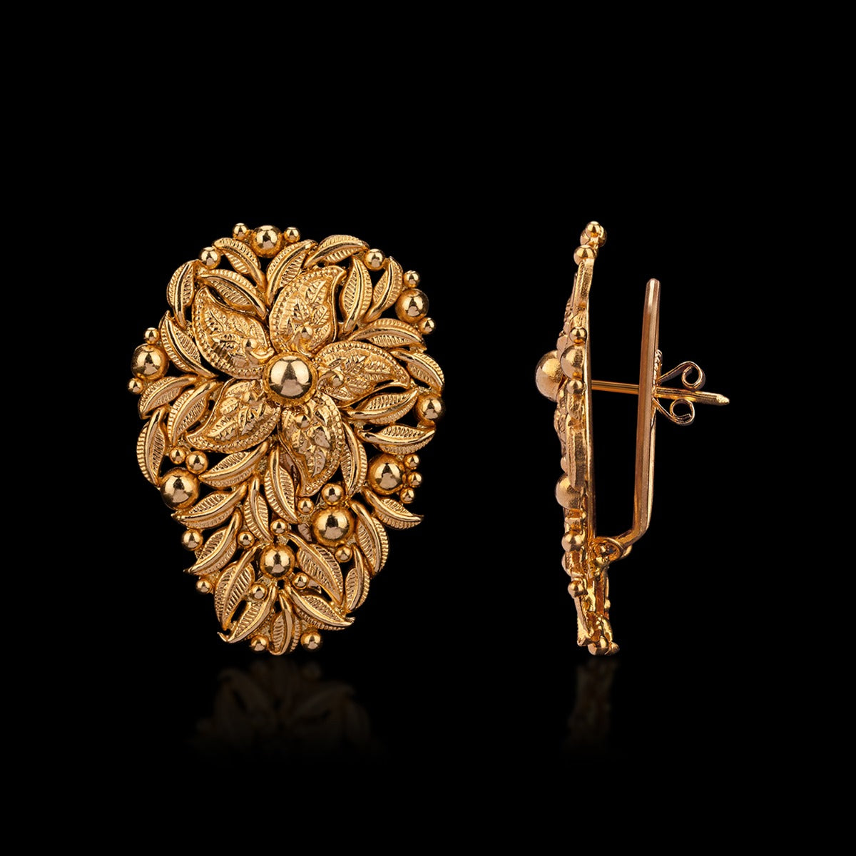 Dainty Tribal Gold Earrings
