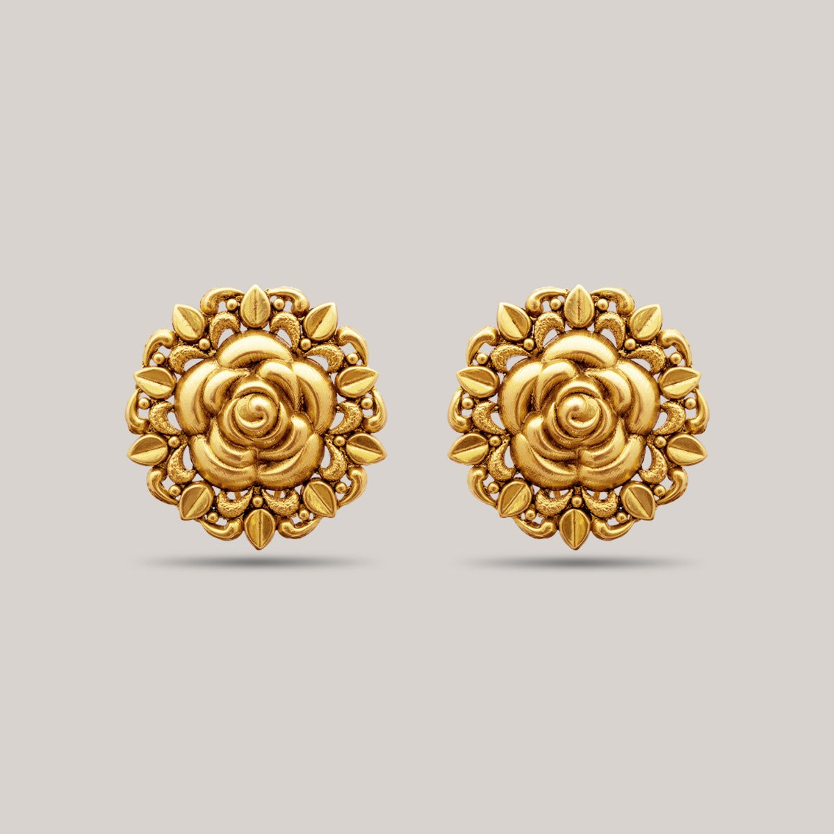 Gilded Rose Gold Earrings