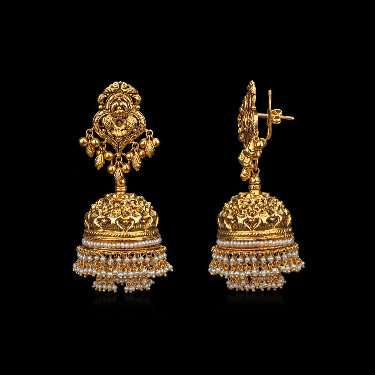 Royal Bloom Gold Jhumka