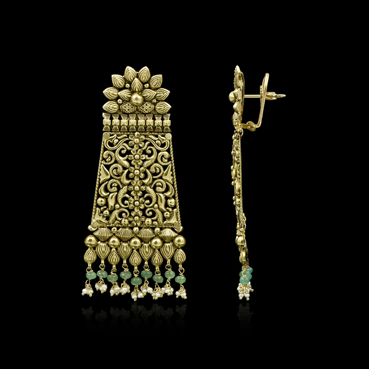 Bridal Gold Earrings