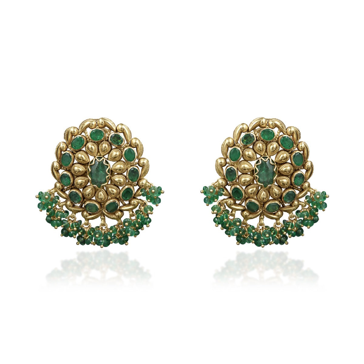 Traditional Bridal Green Gold Choker Set