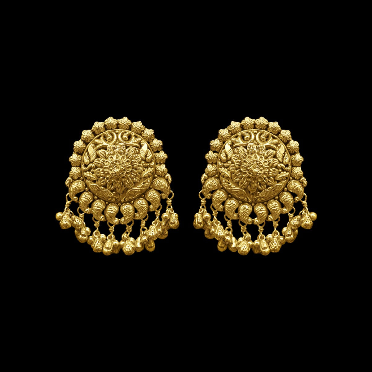 Floral Gold Earrings