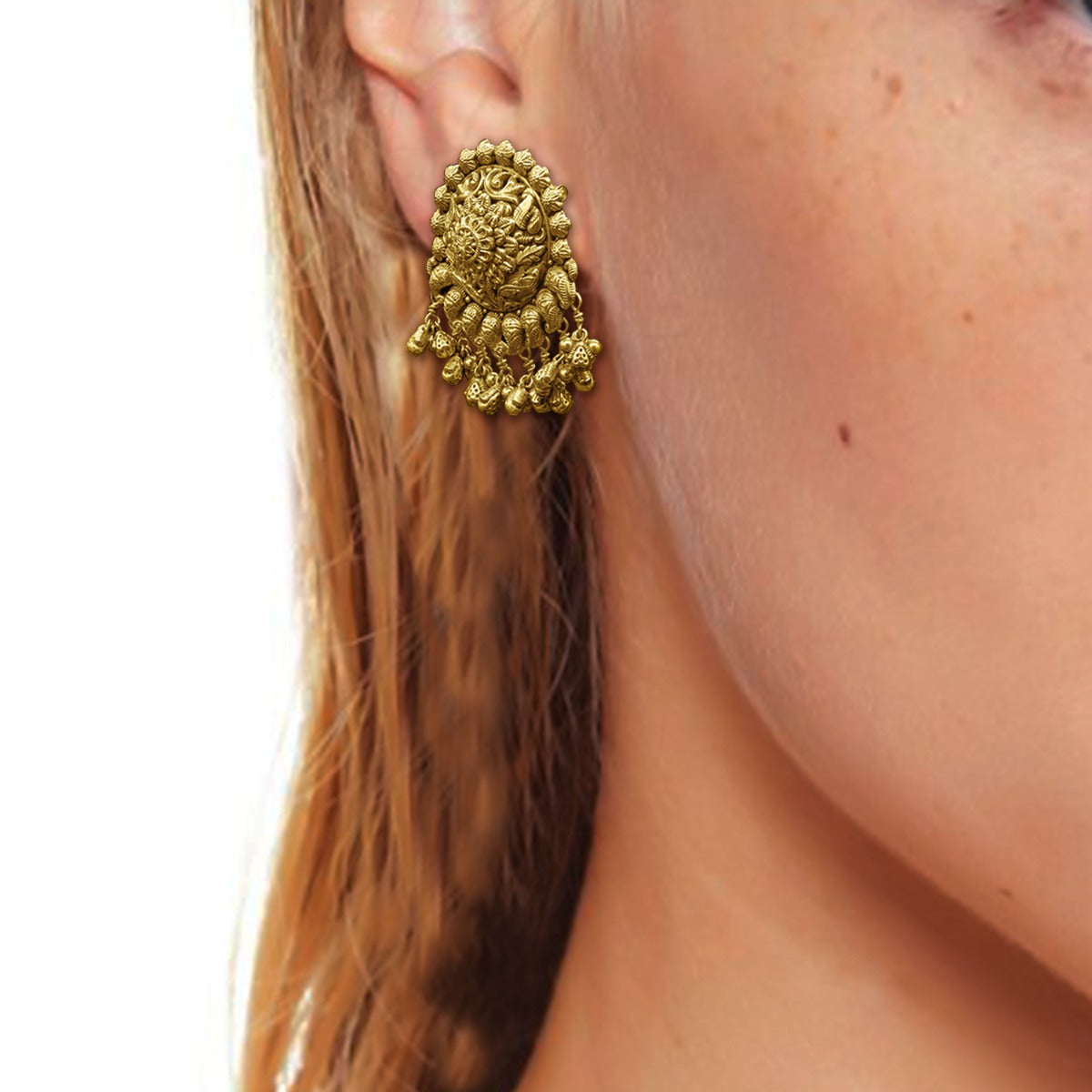 Floral Gold Earrings
