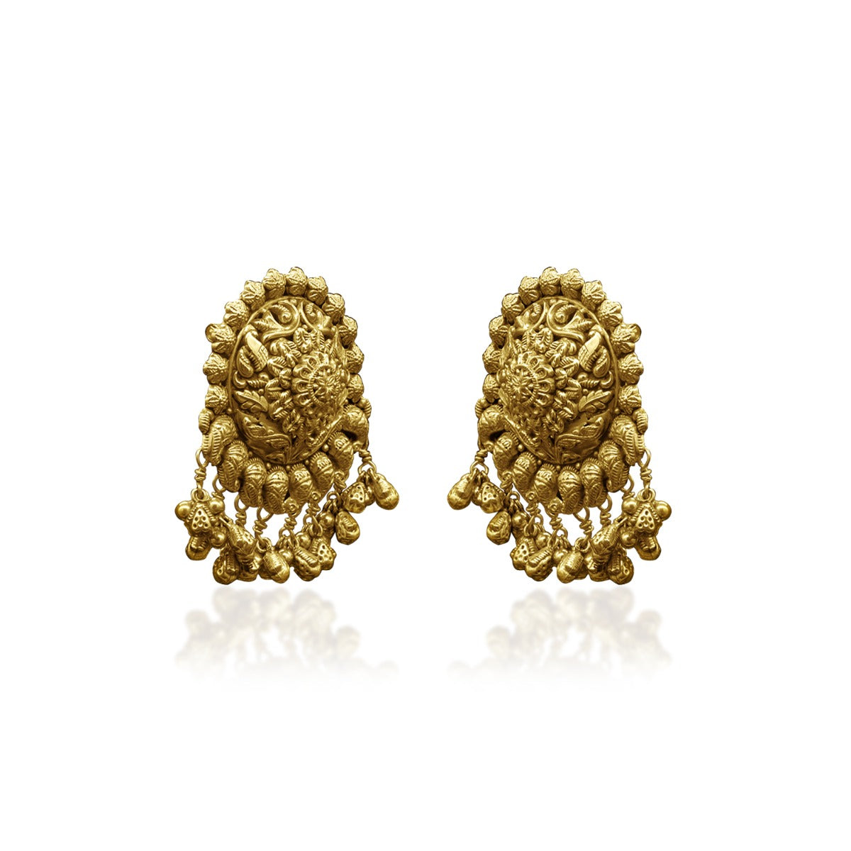 Floral Gold Earrings