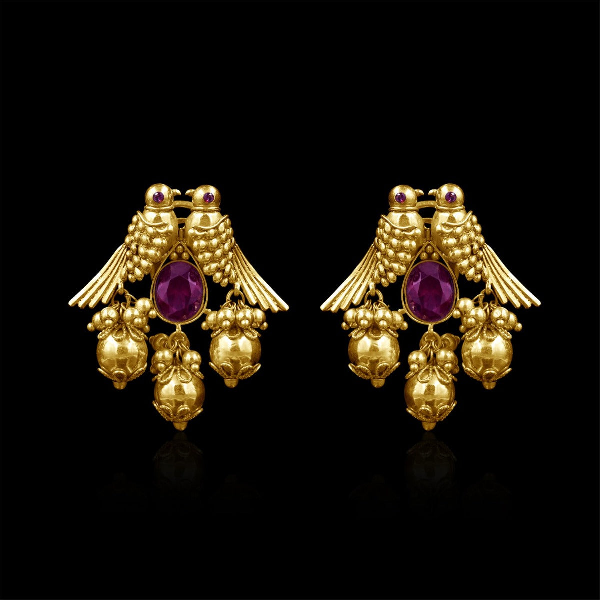 Parrot Gold Earrings