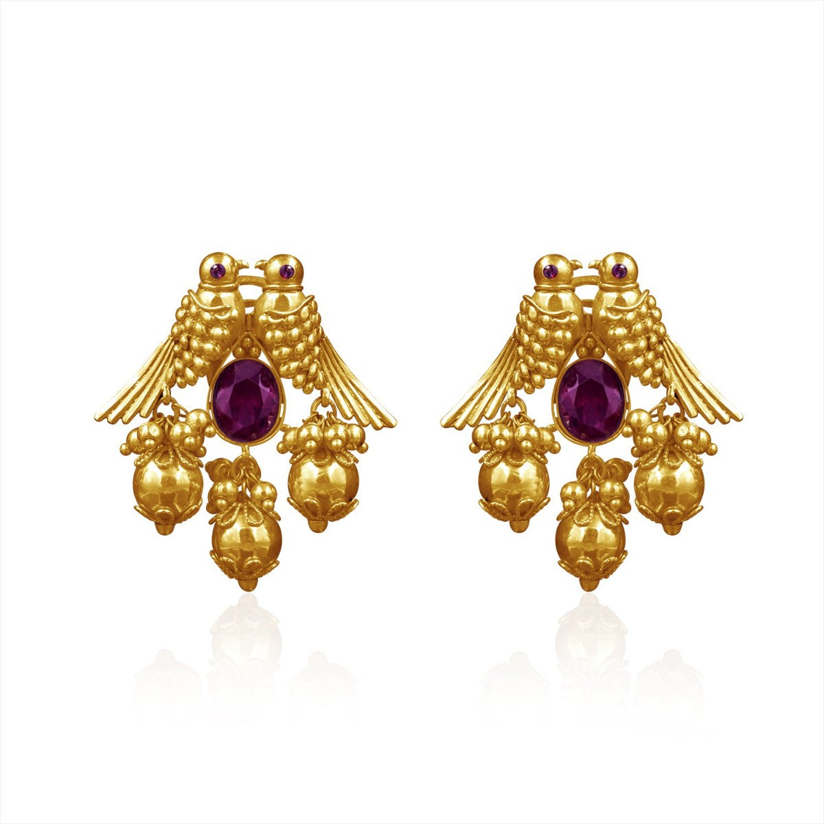 Parrot Gold Earrings