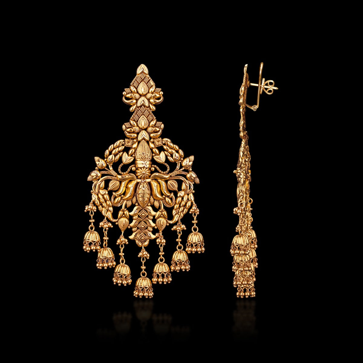 Trickle Down Gold Earrings