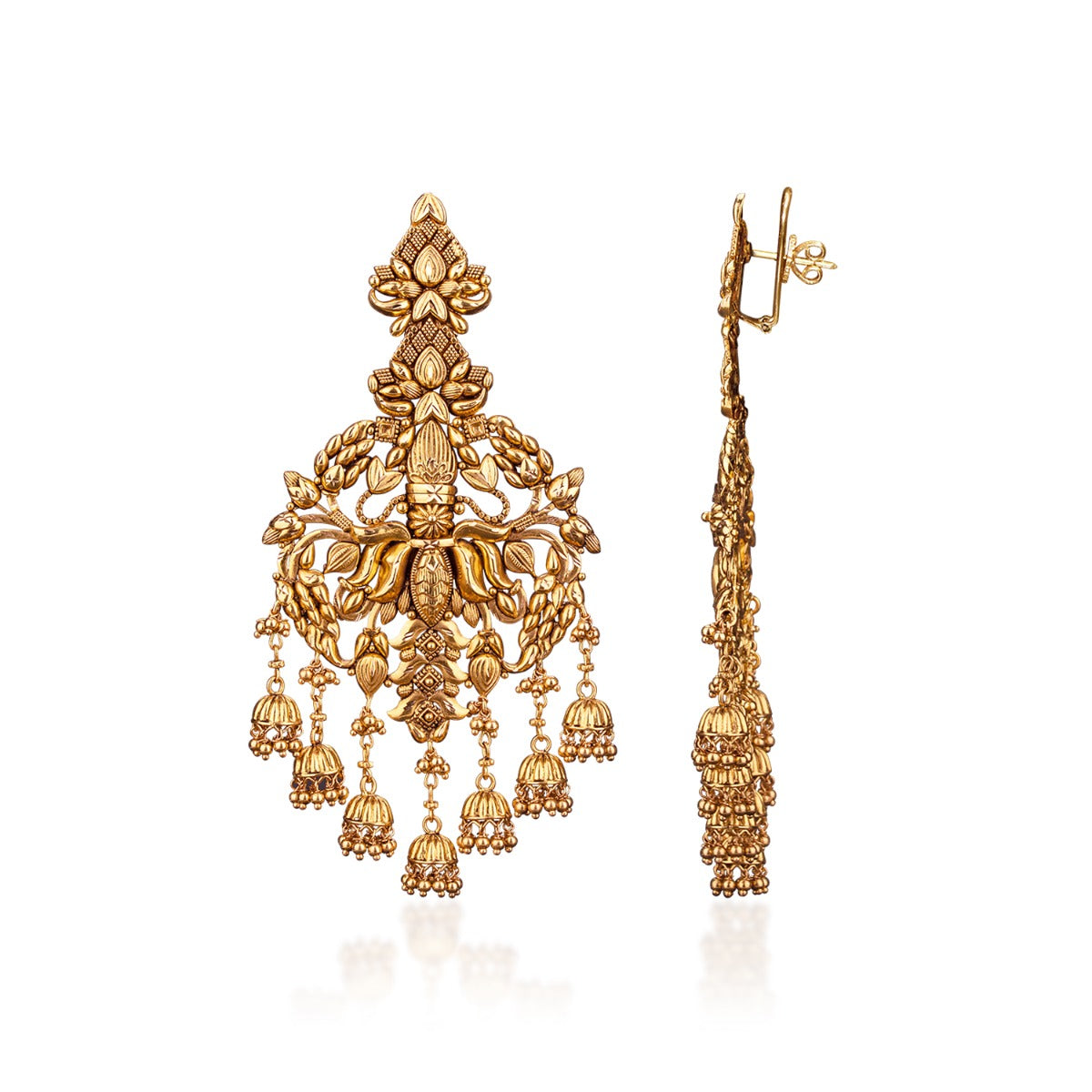 Trickle Down Gold Earrings
