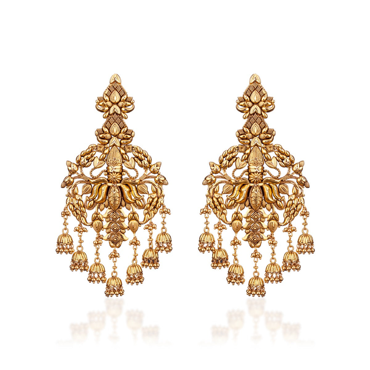 Trickle Down Gold Earrings