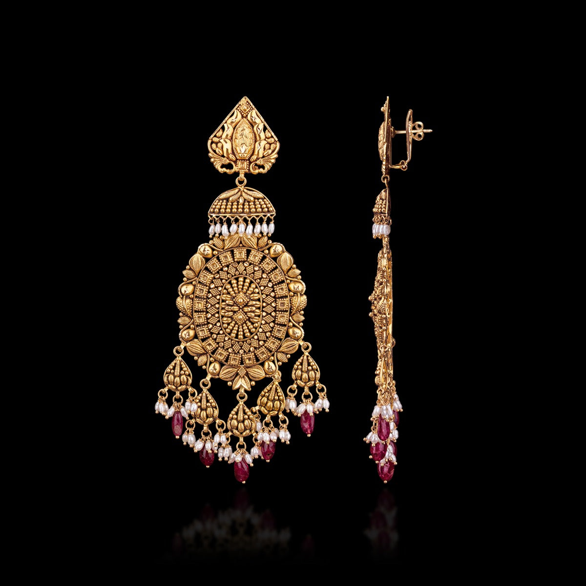 Jhumki Mish Mash Gold Earrings