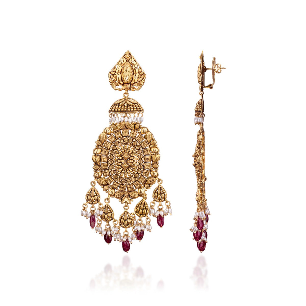 Jhumki Mish Mash Gold Earrings