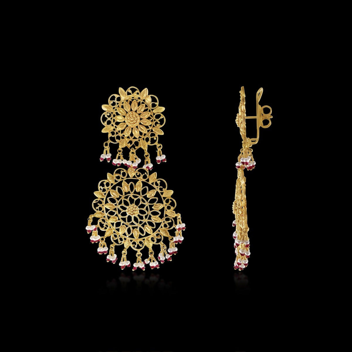 Whirring Fan Gold Danglers