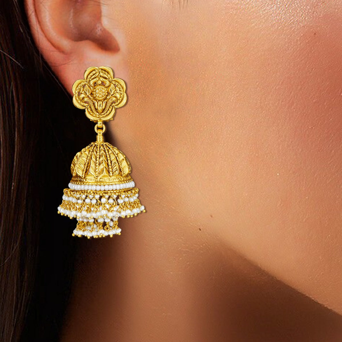Chandelier Range Gold Jhumka