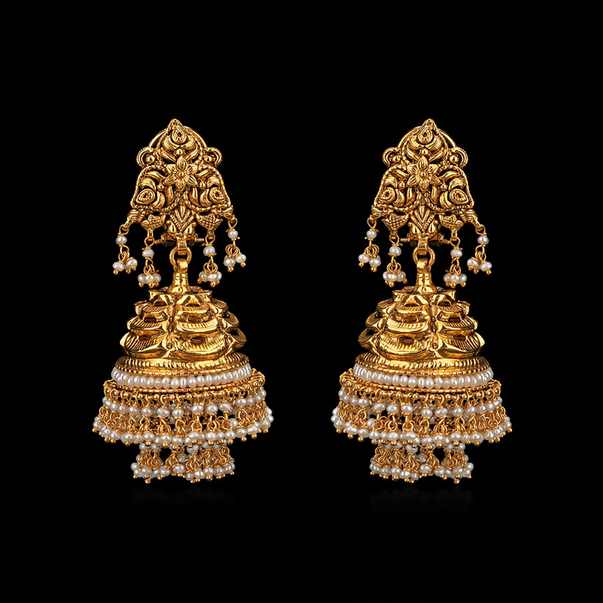 Fish Eye Top Gold Jhumka