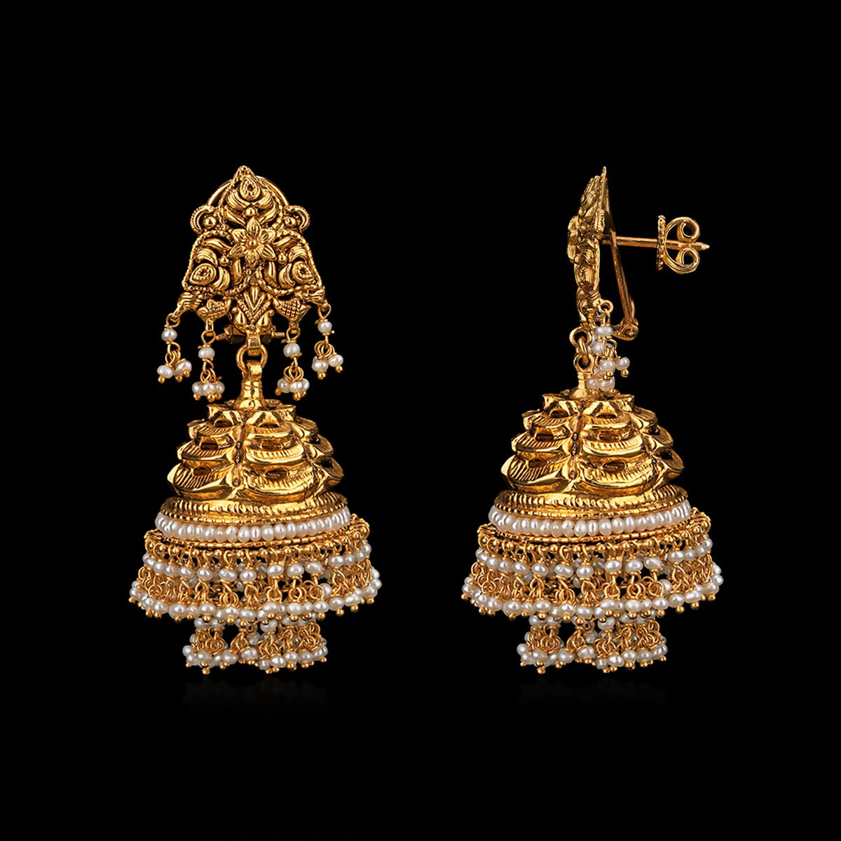 Fish Eye Top Gold Jhumka