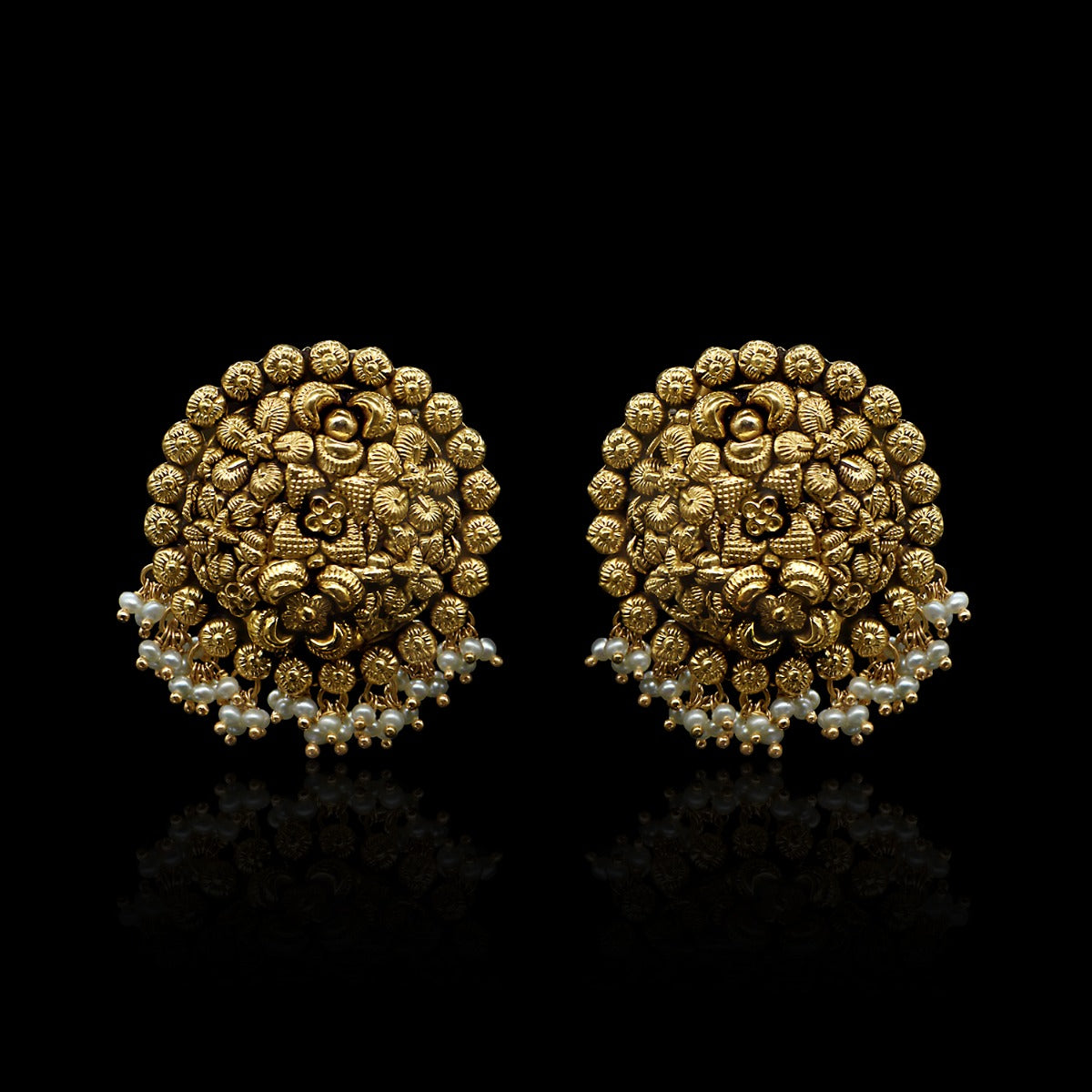 Majestic Traditional Gold Earrings