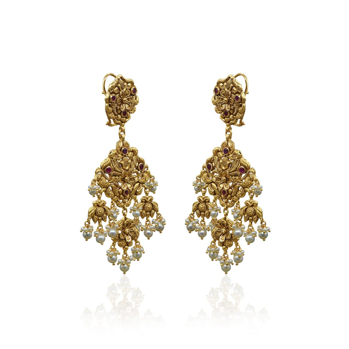 Temple Bell Gold Earrings
