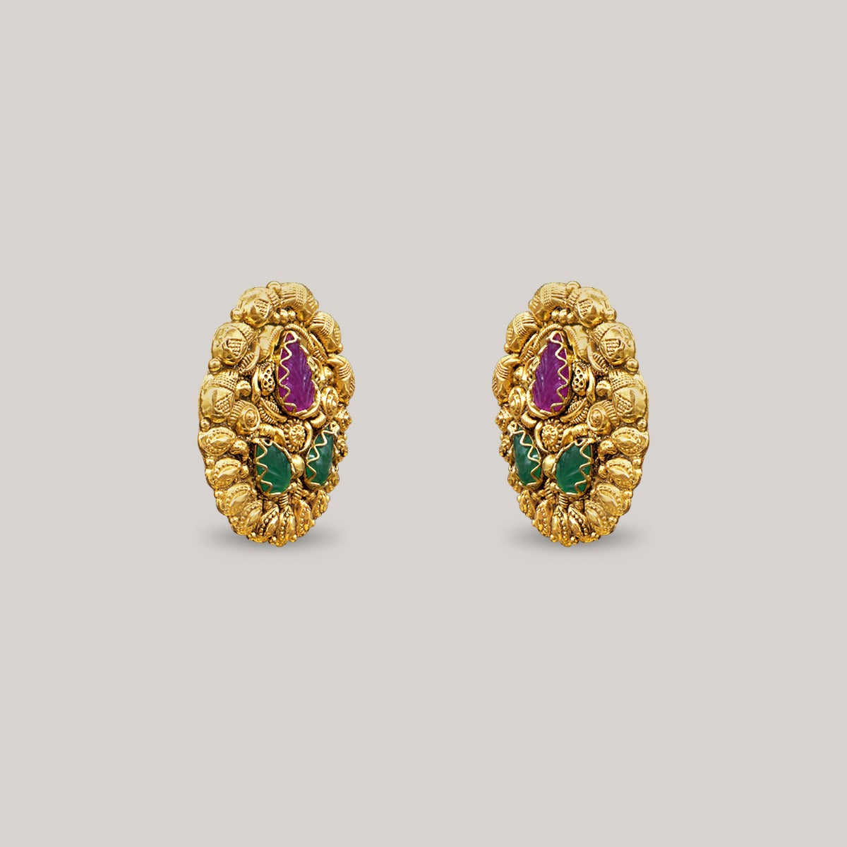 Anika Gemstone Gold Earrings