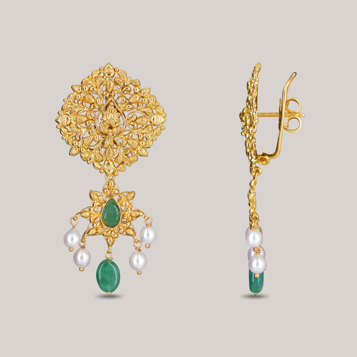 Leaf Kirigami Gold Earrings