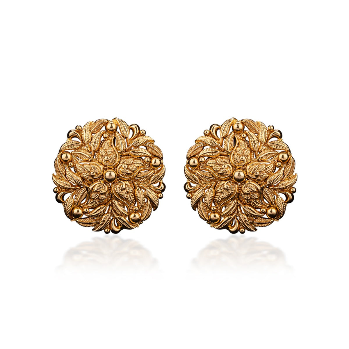 Solitude Floral Gold Earrings