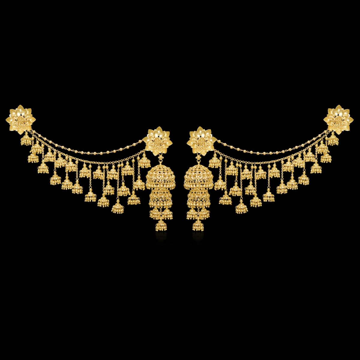 Winding Queen Gold Earrings