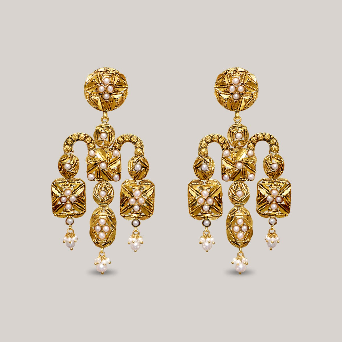 Starlight Drops Gold Earrings