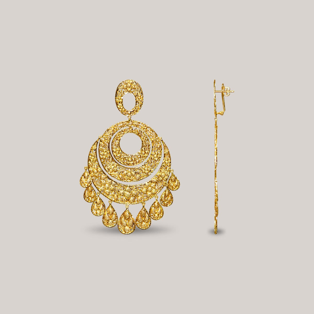 Loops Inside Loops Gold Earrings