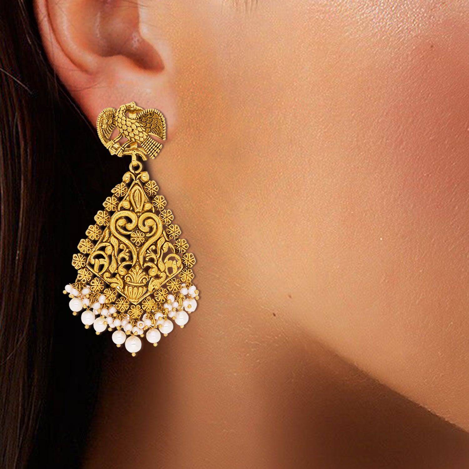 Gorgeus Swasti Gold Earrings