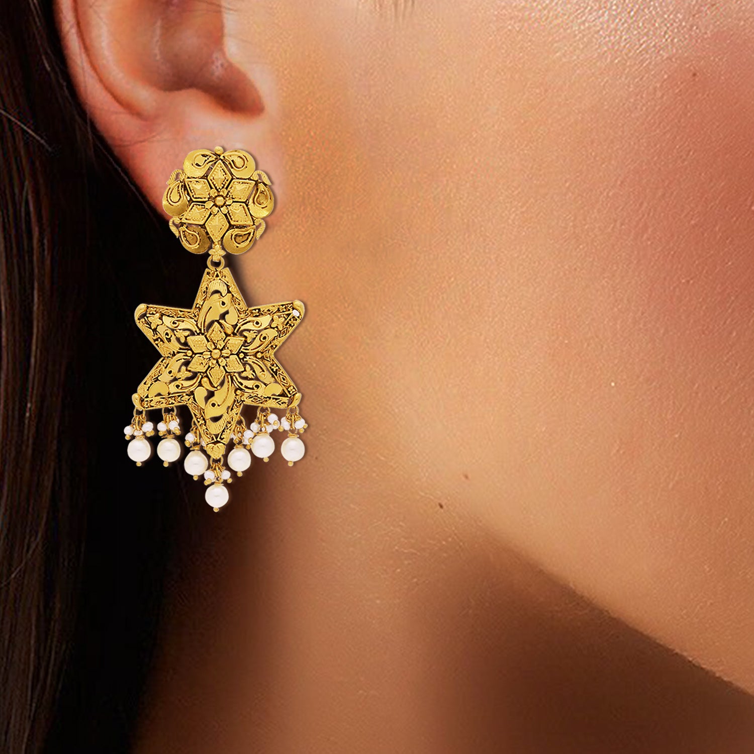 Nakshatra Gold Earrings