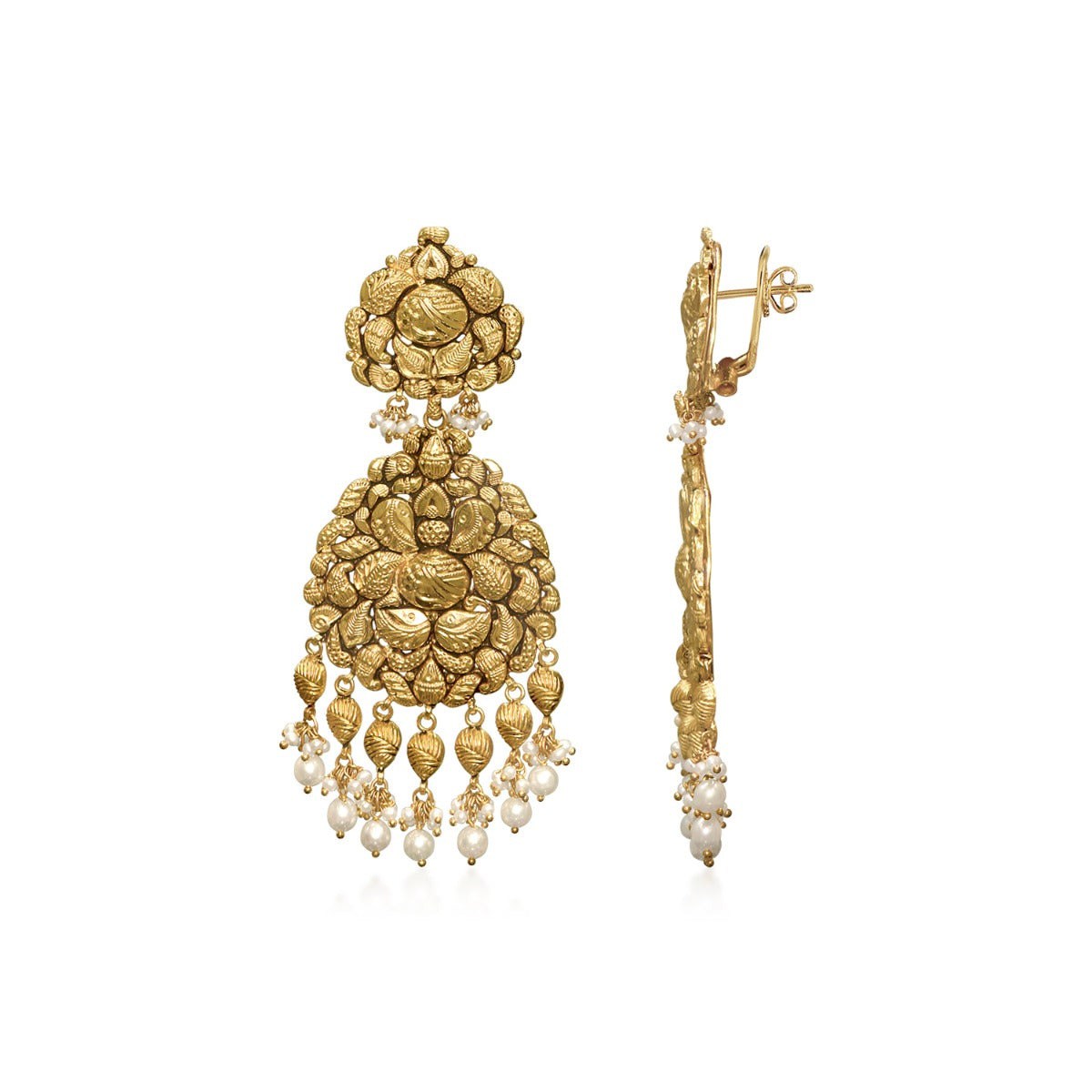 Tiny Conch Pearls Gold Choker Set