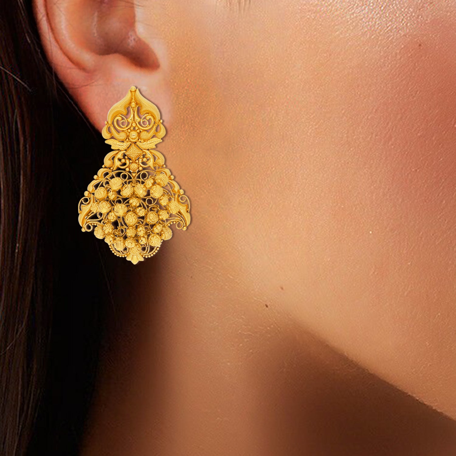 Ashvi Gold Earrings