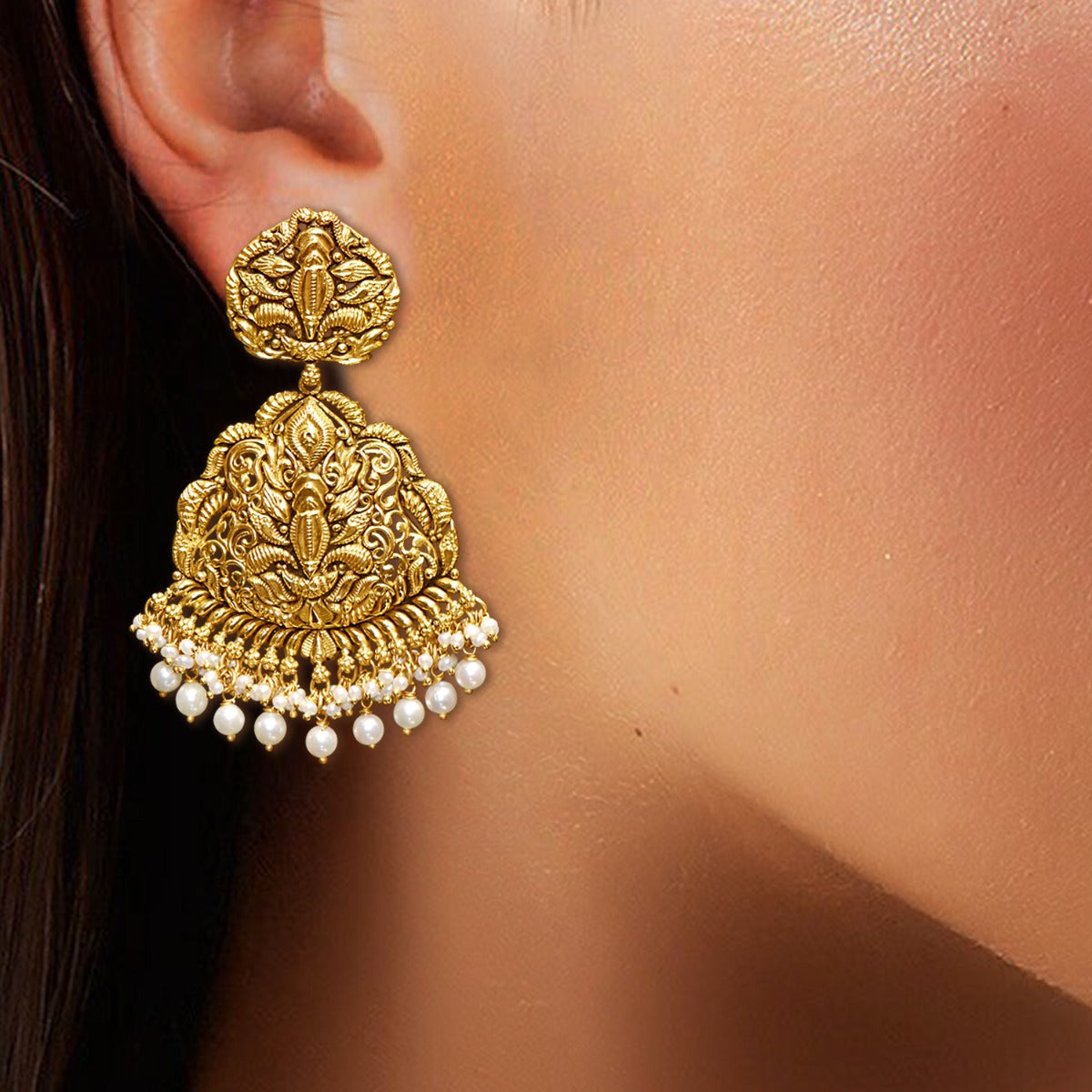 Deity Diva Gold Necklace Set