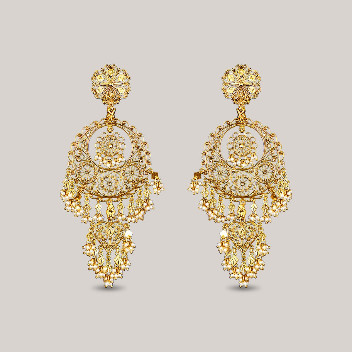 Long Elegant Gold Chandbali
