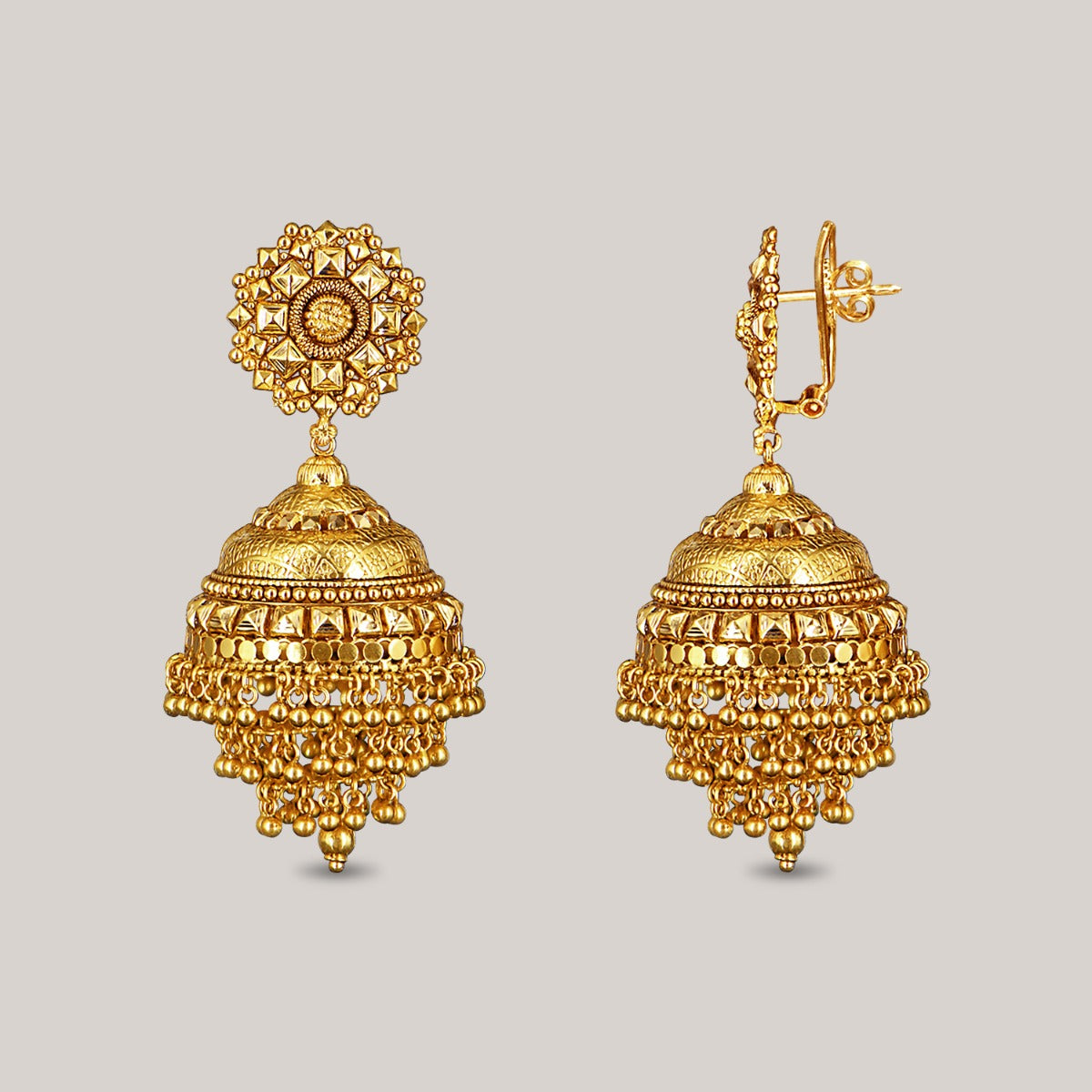 Enchanting Textured Gold Jhumka