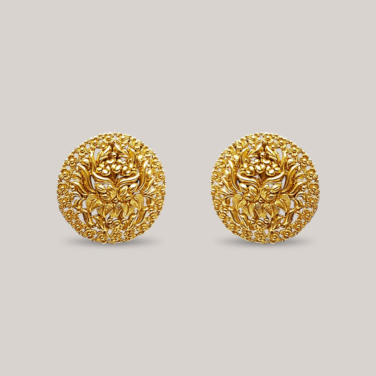 Floral Glow Gold Choker Set