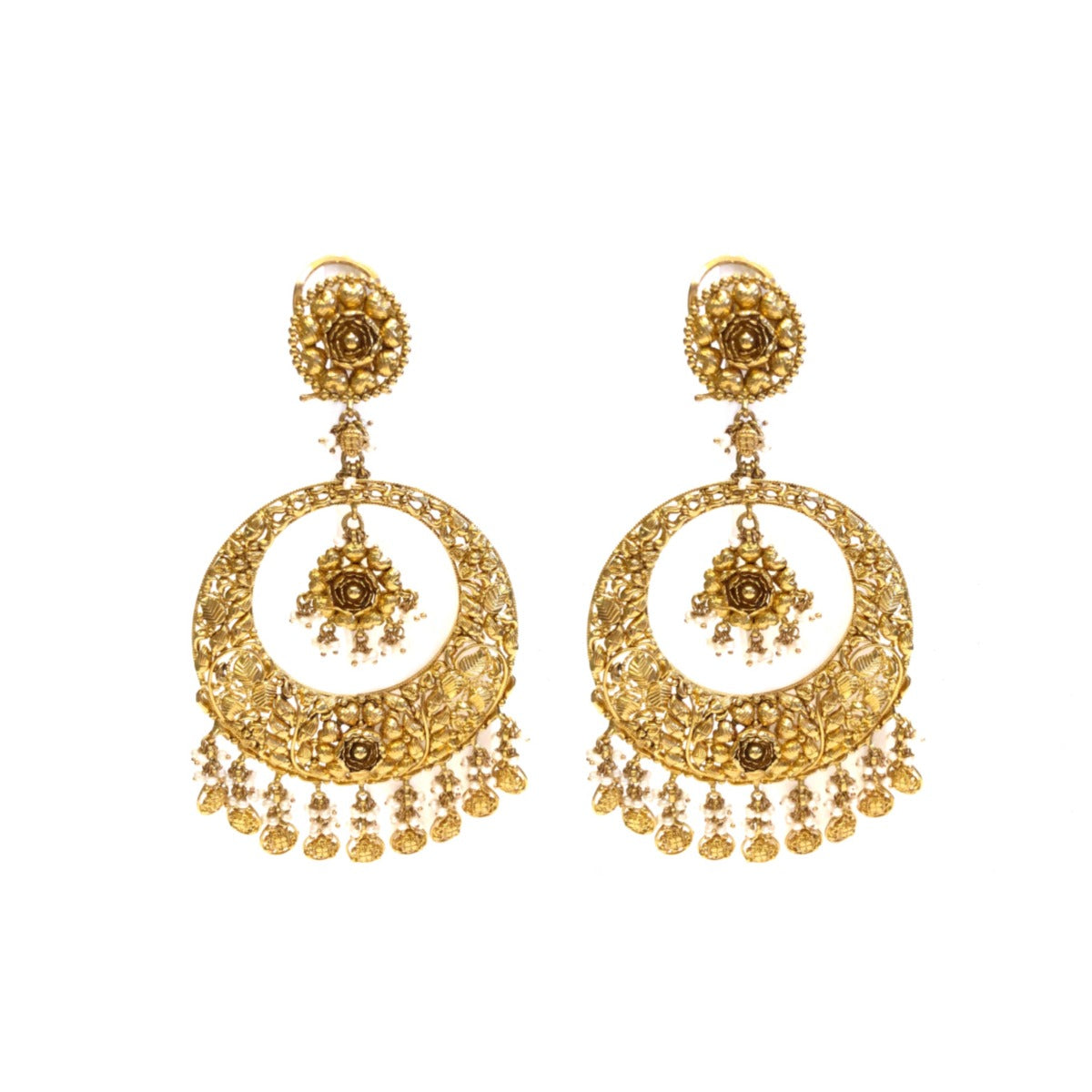 Mansi Flower Gold Earrings