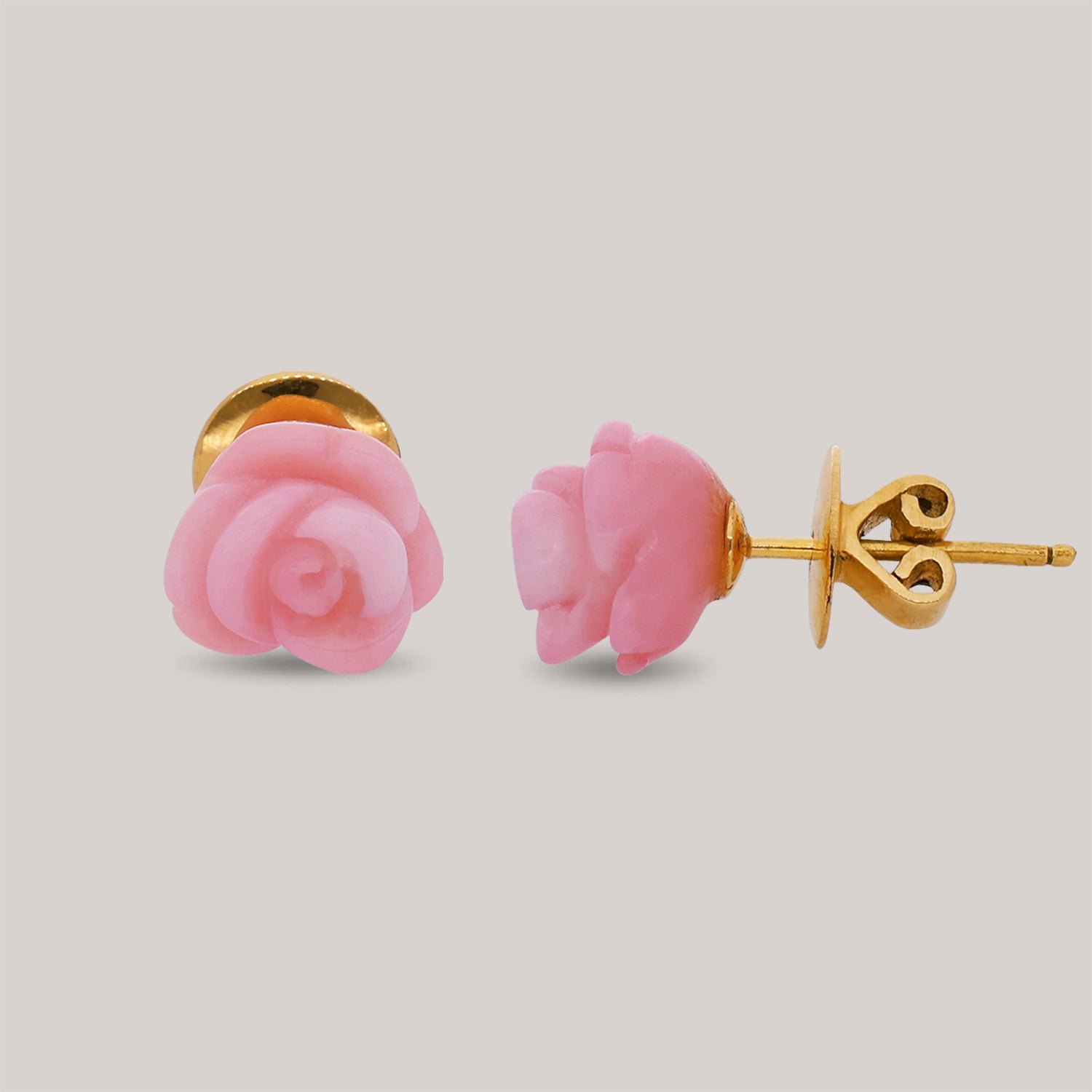 Fleur Studs Gold Earrings