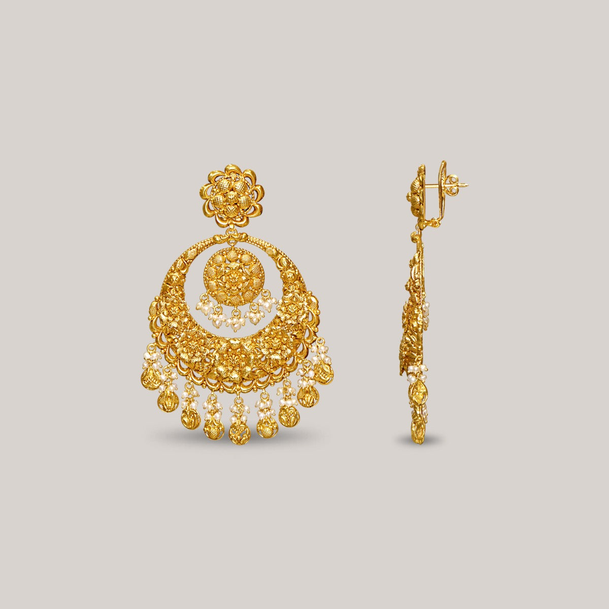 Traditional Rounded Gold Chandbali