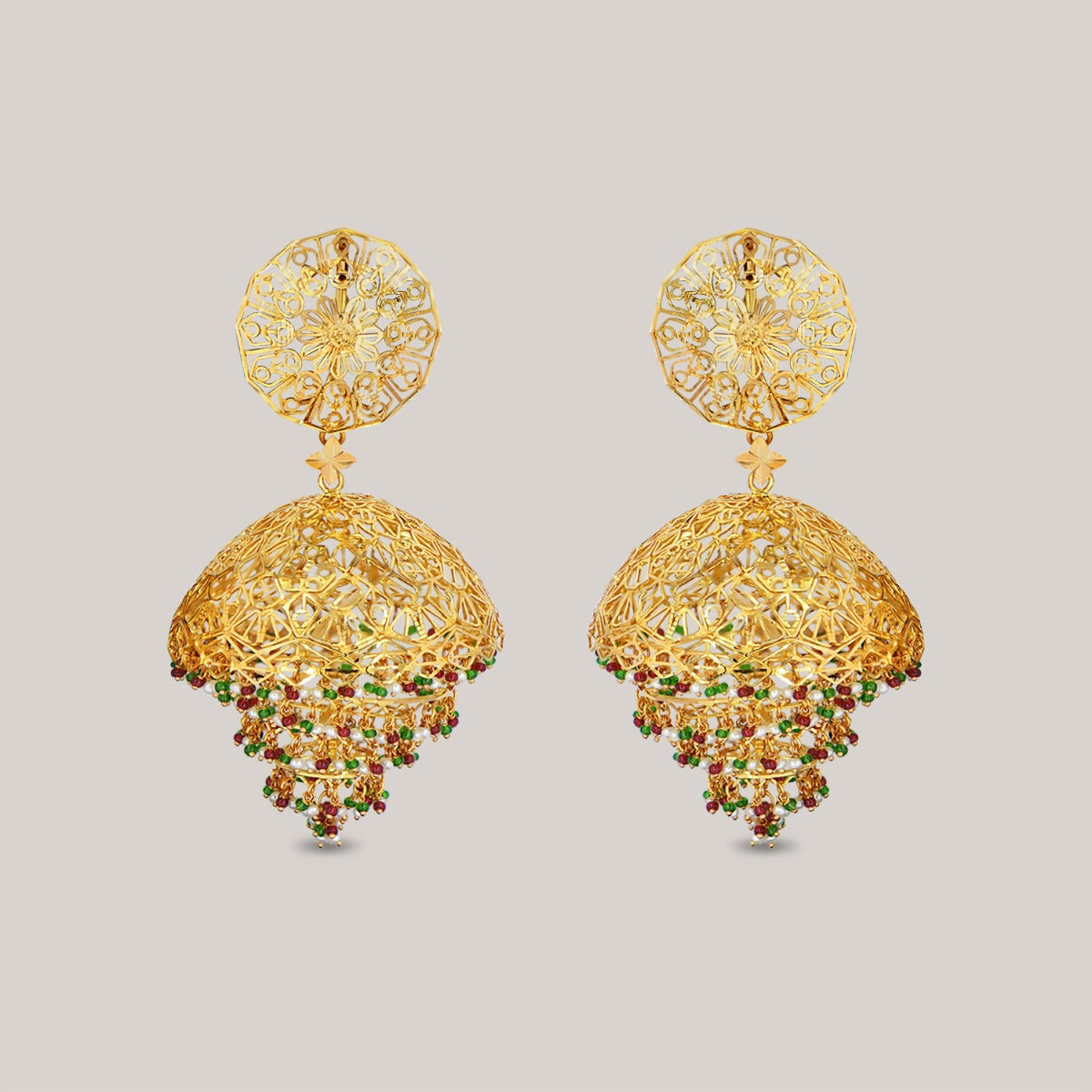 Oversized Double Layered Jhumka